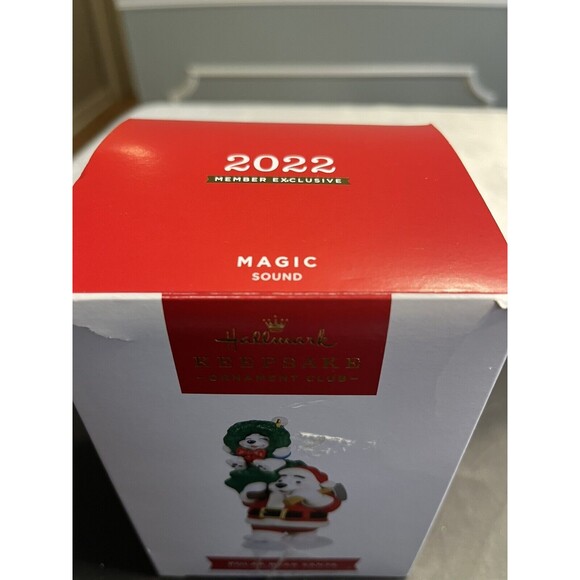 Hallmark 2022 Polar Bear Santa KOC Member Exclusive Magic Christmas Ornament - Picture 6 of 7